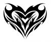 tribal heart symbol tattoo